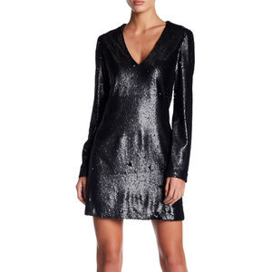 NWT Black Cocktail Sequined Dress  S